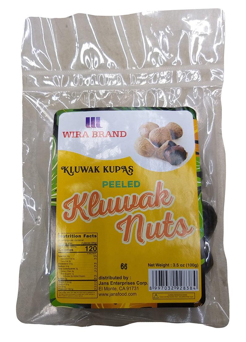 Wira Brand - Peeled Kluwak Nuts, 3.5 Ounces, (1 Bag) - Mighty Depot