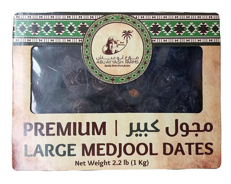 Abuayyash Farms - Premium Large Medjool Dates, 2.2 Pounds, (1 Box) - Mighty Depot