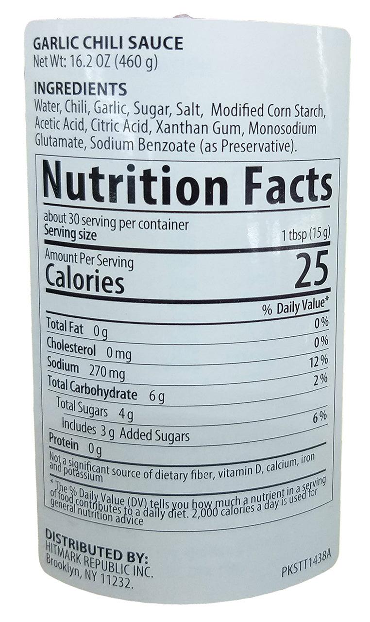 Woh Hup - Garlic Chili Sauce, 1 Pound, (1 Bottle) - Mighty Depot