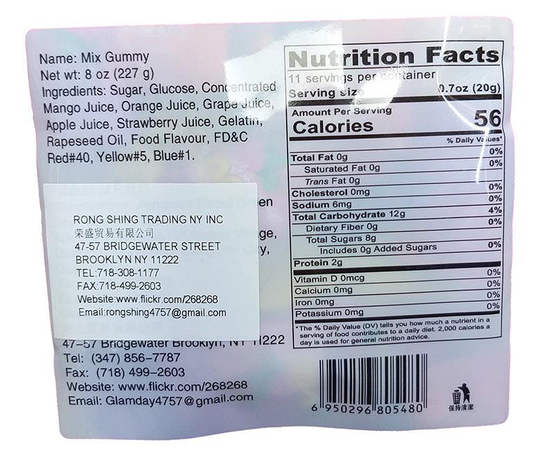 Glam Day - Mix Gummy, 8 Ounces, (1 Bag) - Mighty Depot