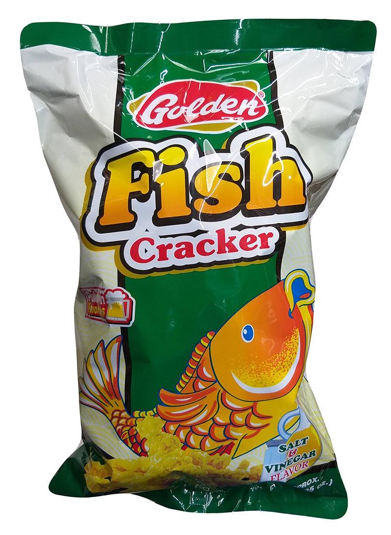 Golden - Fish Cracker (Salt and Vinegar), 7.05 Ounces, (1 Bag) - Mighty Depot