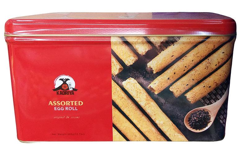 Kaoriya - Assorted Egg Roll (Original and Sesame), 12.7 Ounce, (1 Can) - Mighty Depot