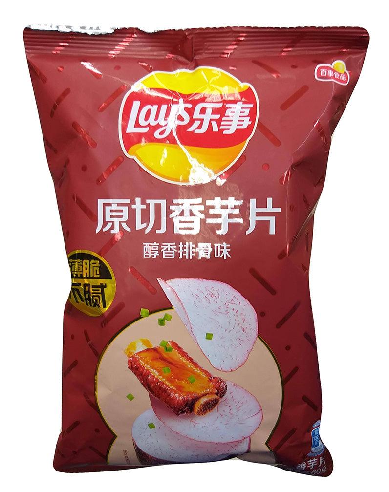 Lay's - Taro Chips (Mellow Ribs), 2.11 Ounces, (1 Bag) - Mighty Depot