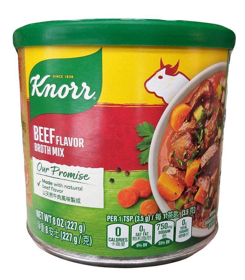 Knorr - Beef Flavor Broth Mix, 8 Ounces, (1 Can) - Mighty Depot