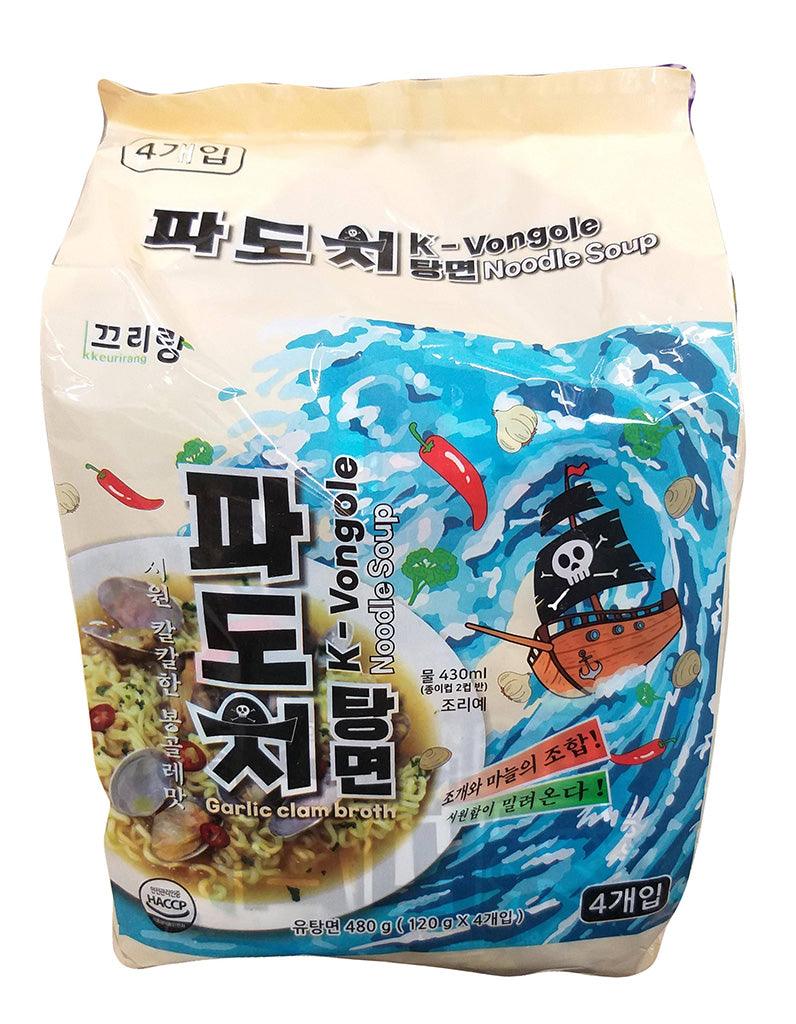 K-Vongole - Noodle Soup Garlic Clam Broth, 1.05 Pounds, (1 Bag) - Mighty Depot