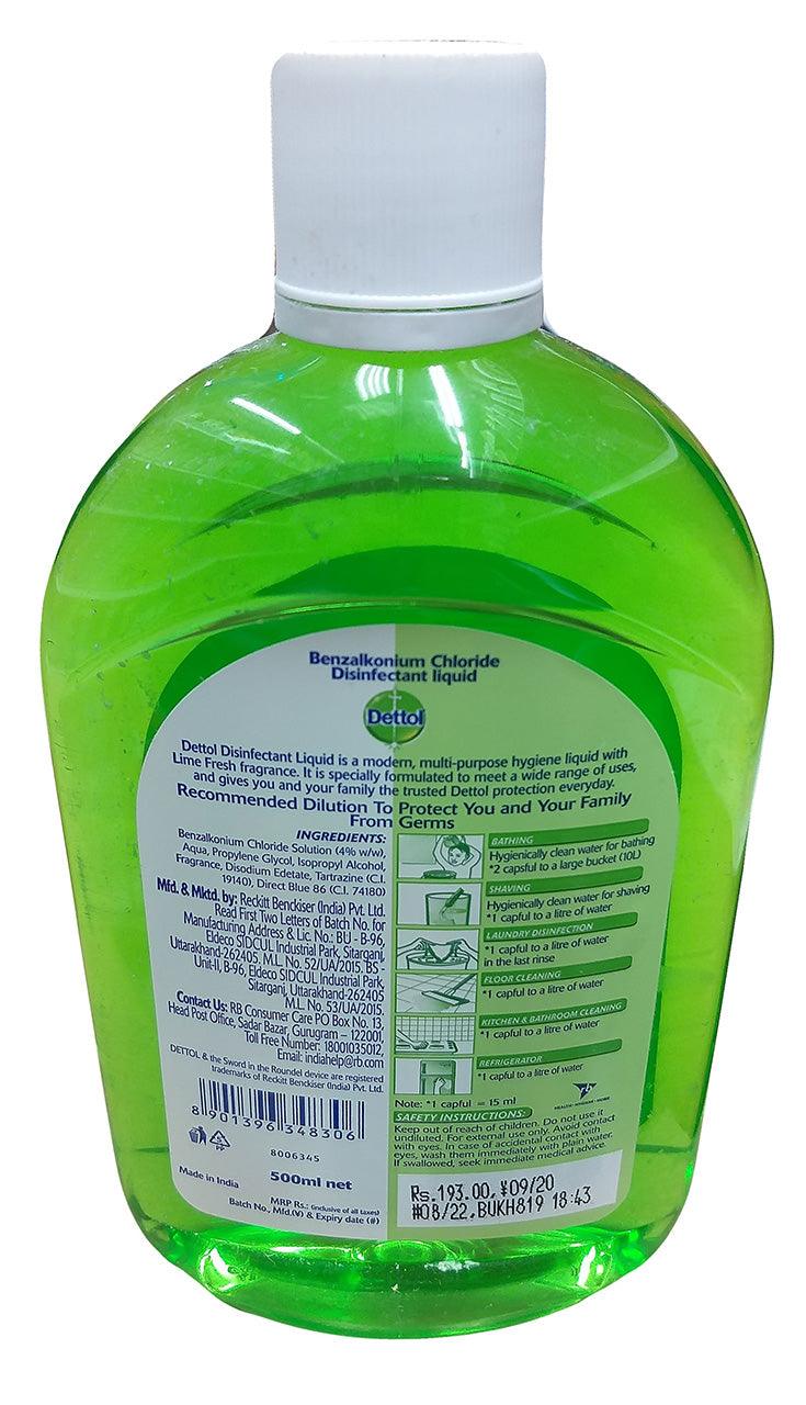 Dettol - Disinfectant Liquid (Lime Fresh), 1 Pound, (1 Bottle) - Mighty Depot