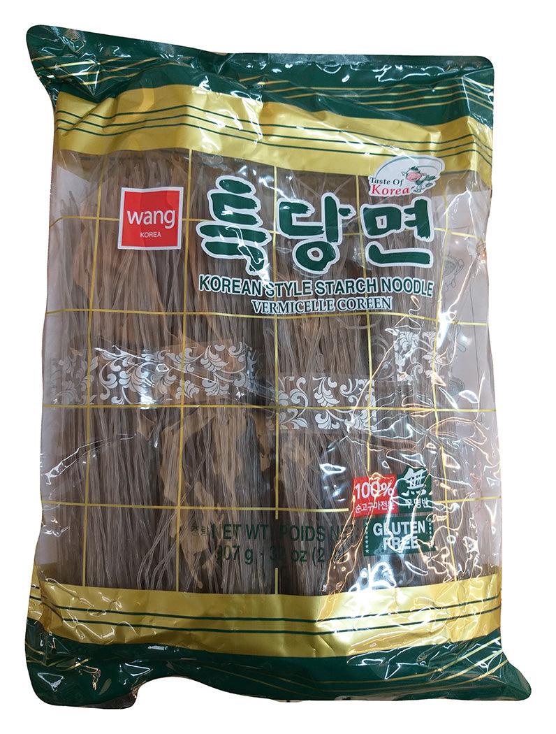 Wang Korea - Korea Style Starch Noodles, 2 Pounds, (1 Bag) - Mighty Depot