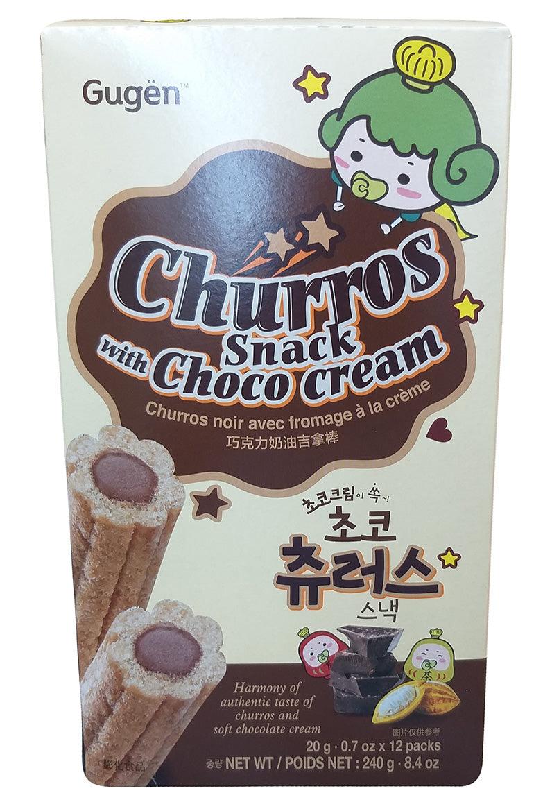 Gugen - Churros Snack with Choco Cream, 8.4 Ounces, (1 Box) - Mighty Depot