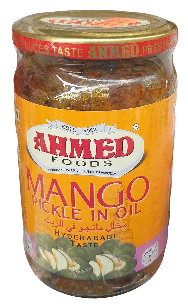 Ahmed Foods - Mango Pickle in Oil (Hyderabadi Taste), 11.64 Ounces, (1 Jar) - Mighty Depot
