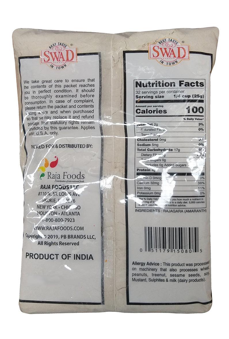 Swad - Rajgara Flour, 1.75 Pounds, (1 Bag) - Mighty Depot