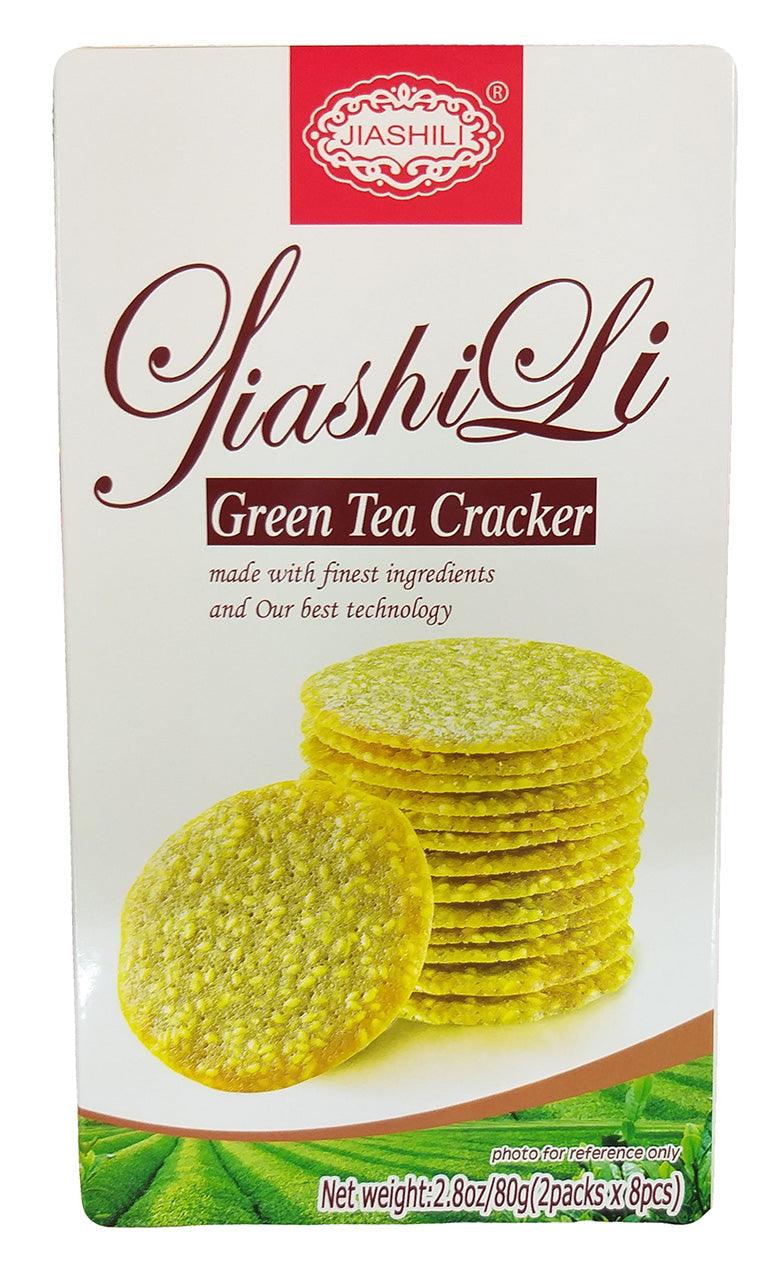 Jiashili - Green Tea Cracker, 2.8 Ounces, (1 Box) - Mighty Depot