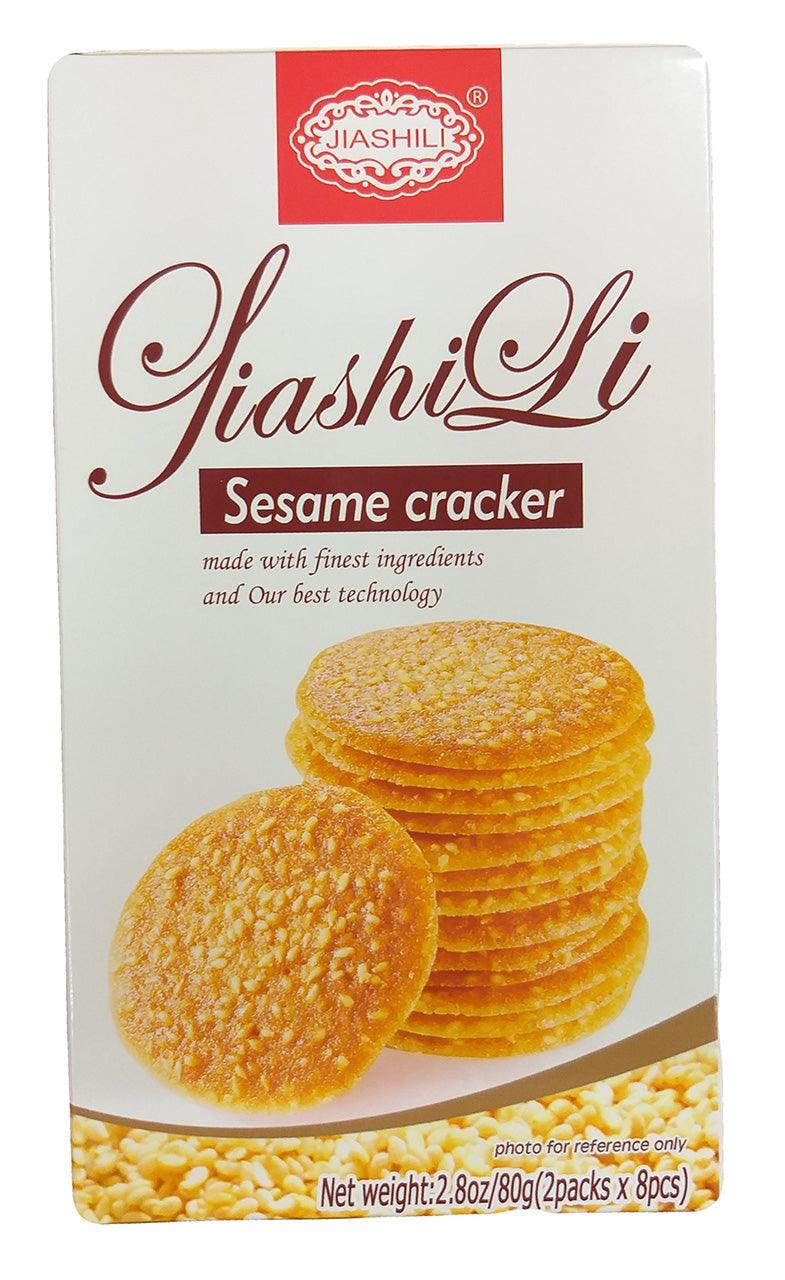 Jiashili - Sesame Cracker, 2.8 Ounces, (1 Box) - Mighty Depot