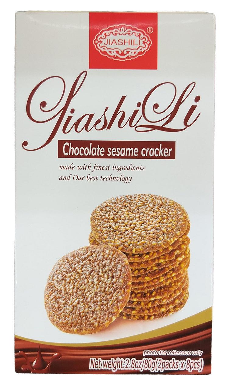 Jiashili - Chocolate Sesame Cracker, 2.8 Ounces, (1 Box) - Mighty Depot