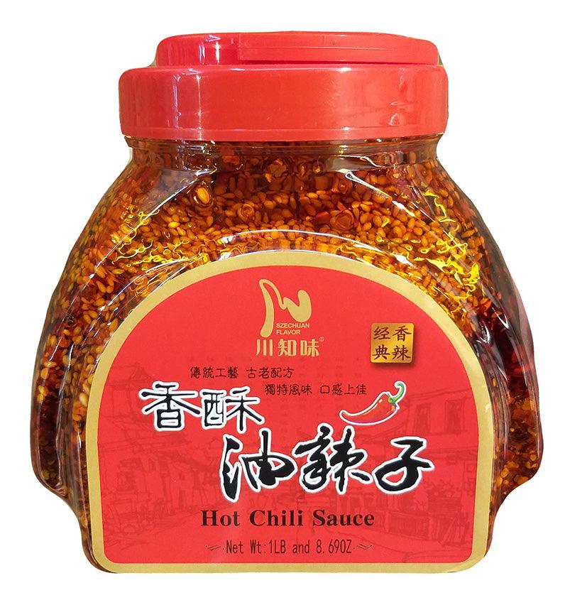 Szechuan Flavor - Hot Chili Sauce, 1.8 Pounds, (1 Jar) - Mighty Depot