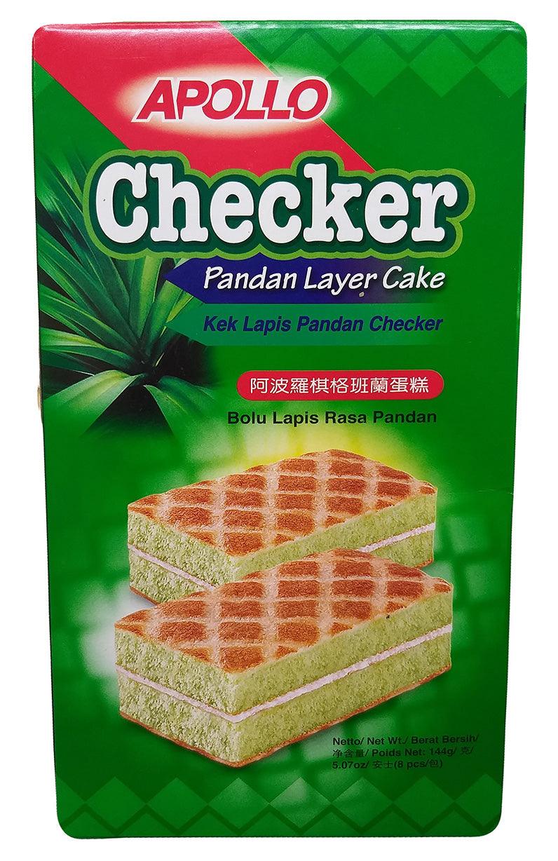 Apollo - Checker Pandan Layer Cake, 5.07 Ounces, (1 Box) - Mighty Depot