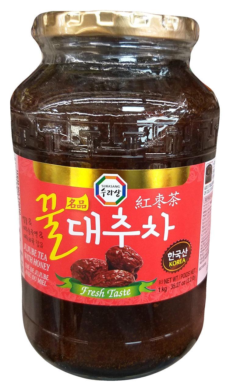 Surasang - Jujube Tea with Honey, 2.2 Pounds, (1 Jar) - Mighty Depot