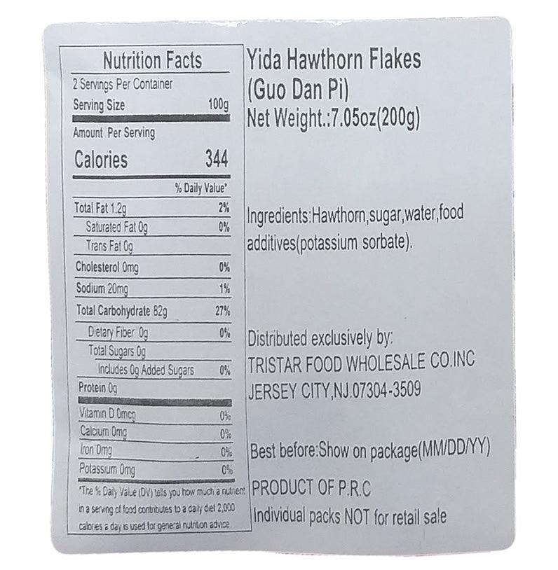 Yida - Hawthorne Flakes, 7.05 Ounces, (1 Bag) - Mighty Depot