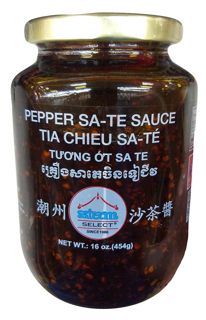 Siam Select - Pepper Sa-Te Sauce, 1 Pound, (1 Jar) - Mighty Depot