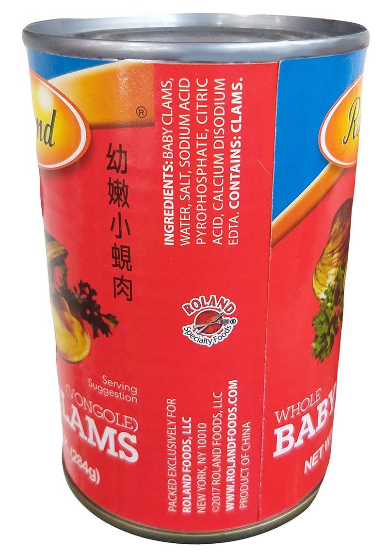 Roland - Whole Baby Clams, 10 Ounces, (1 Can) - Mighty Depot