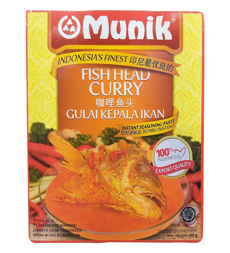 Munik - Fish Head Curry Seasoning Paste, 3.7 Ounces, (1 Box) - Mighty Depot