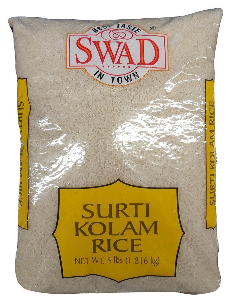 Swad - Surti Kolam Rice, 4 Pounds (1 Bag) - Mighty Depot