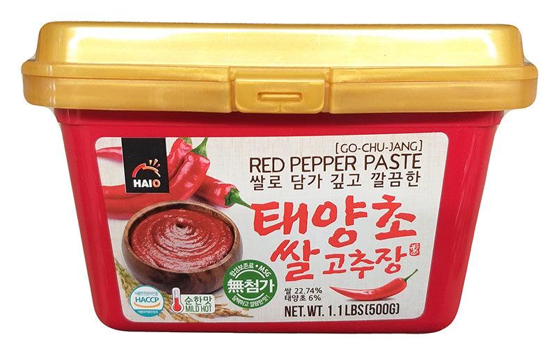 Haio - Red Pepper Paste, 1.1 Pounds (1 Tub) - Mighty Depot