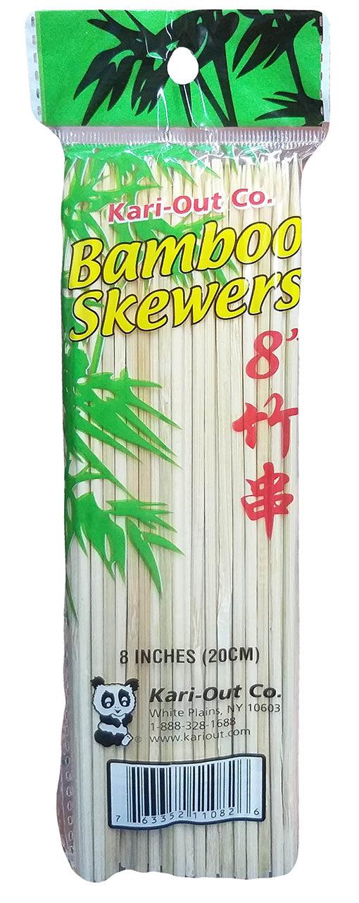 Kari-Out Co. - Bamboo Skewers (8 Inches), 3.7 Ounces (1 Pack) - Mighty Depot