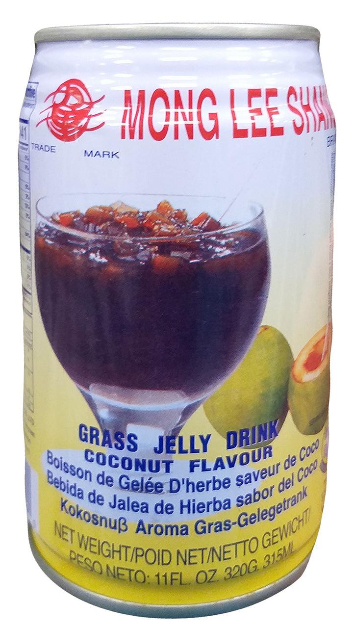 Mong Lee Shang - Grass Jelly Drink (Coconut), 11 Ounces (6 Cans) - Mighty Depot