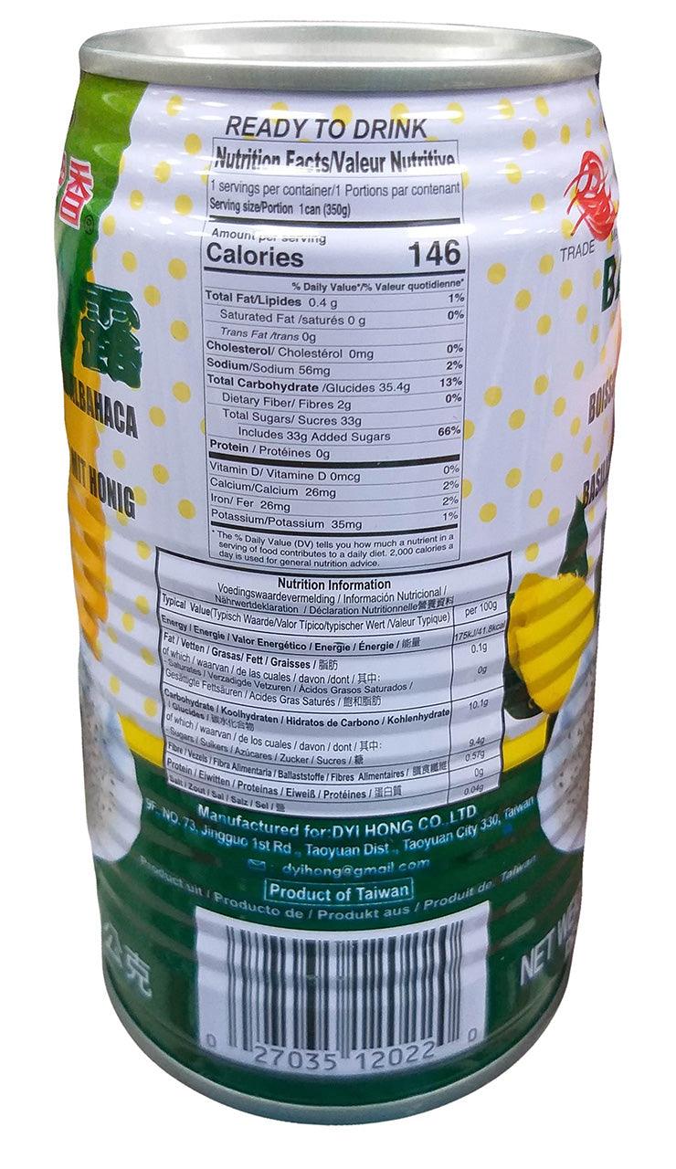 Mong Lee Shang - Basil Seed Drink, 11 Ounces (6 Cans) - Mighty Depot