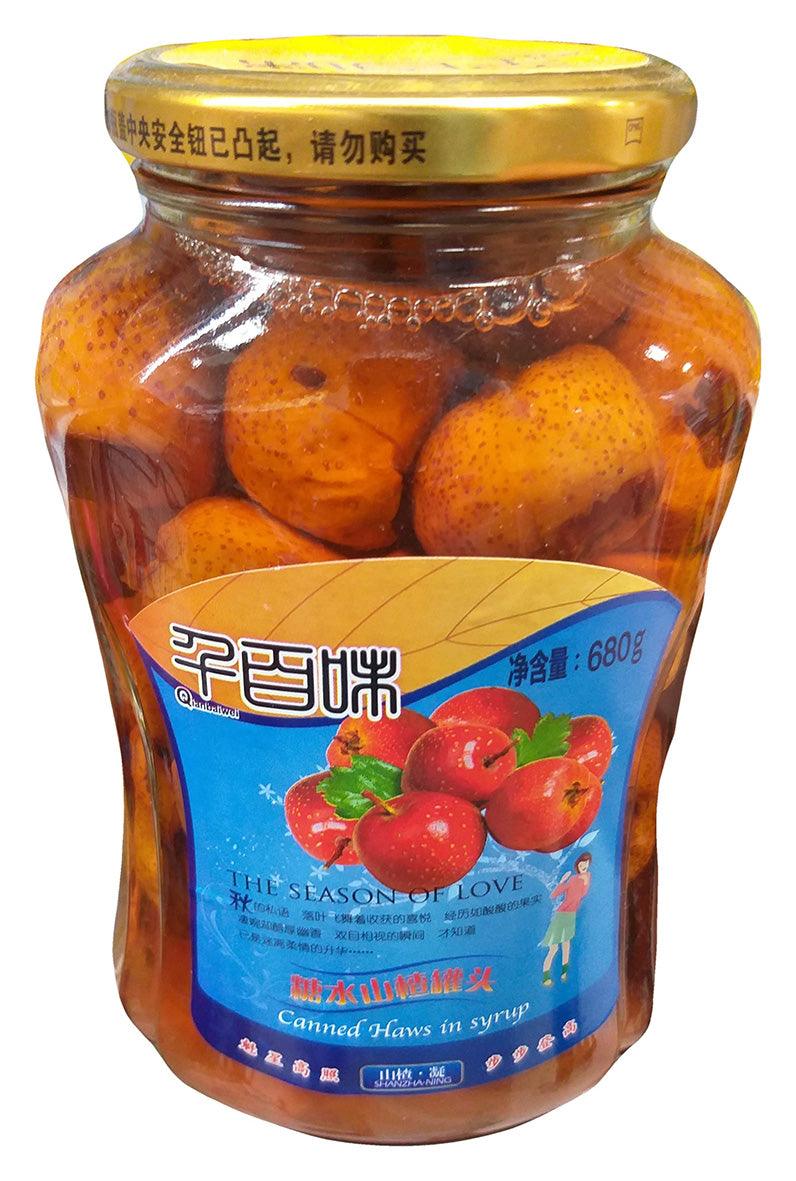 Qianbaiwei - Canned Haws in Syrup, 1.49 Pounds (1 Jar) - Mighty Depot