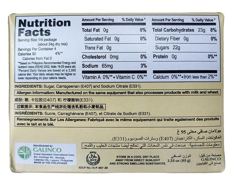 Galinco - Sarap Pinoy Gulaman Mix (Clear Unflavored Sweetened), 3.35 Ounces (2 Pieces) - Mighty Depot