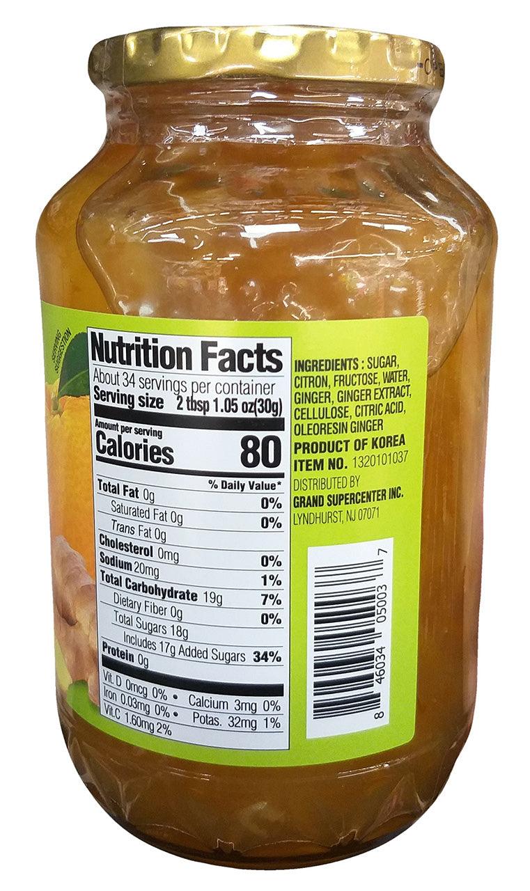 Haio - Ginger and Yuja Tea with Honey, 2.2 Pounds (1 Jar) - Mighty Depot