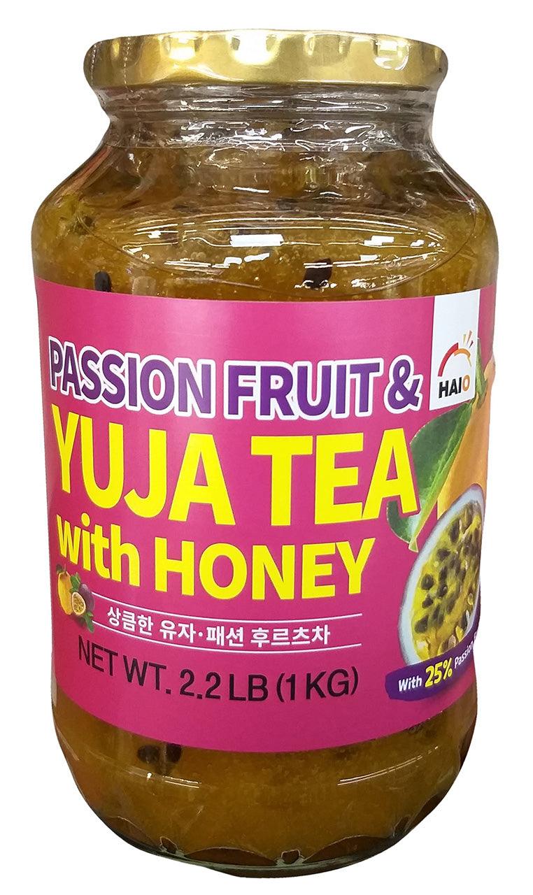 Haio - Passion Fruit and Yuja Tea with Honey, 2.2 Pounds (1 Jar) - Mighty Depot