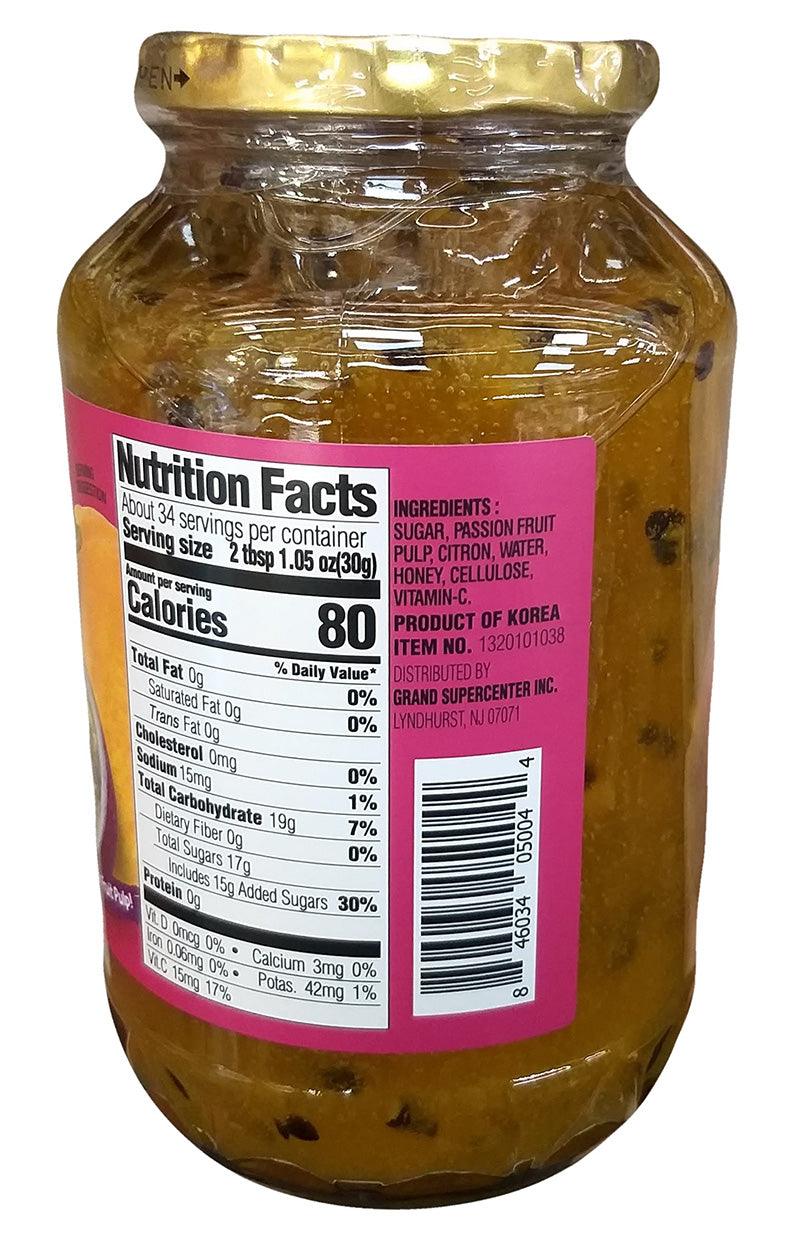 Haio - Passion Fruit and Yuja Tea with Honey, 2.2 Pounds (1 Jar) - Mighty Depot