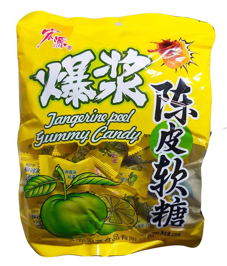 Hongyuan - Orange Peel Soft Candy, 8.4 Ounces (1 Bag) - Mighty Depot
