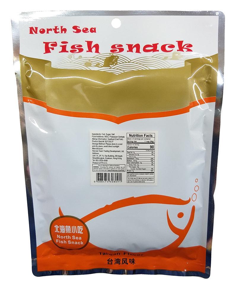 North Sea - Fish Snacks (Roasted Cod Fish), 2.8 Ounces (1 Bag) - Mighty Depot