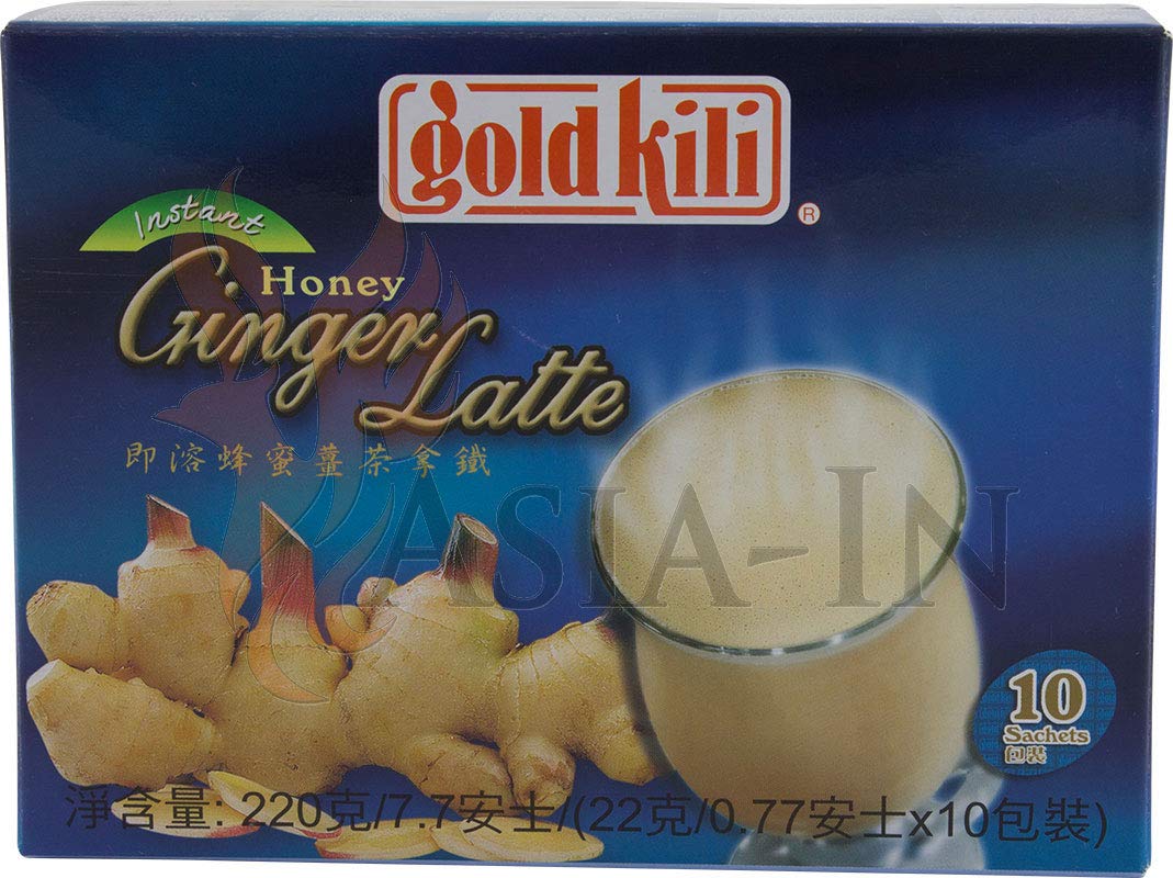 Gold Kili Ginger Honey Latte 10 Sachets 7.7 Oz Each (Pack of 3) - Mighty Depot