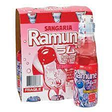 Ramune Strawberry japanese Soda Bottles 6.76-oz 6-pack Imported from Japan - Mighty Depot