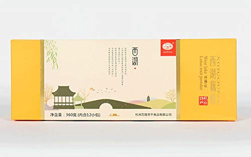 West Lake Lotus Root Powder,Chinese Lotus Root Starch,350g,12pcs,西湖藕粉 (Pure) - Mighty Depot