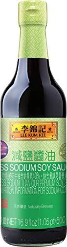 Lee Kum Kee Less Sodium Soy Sauce 16.9 fl oz (500ml)香港李锦记 减盐酱油, No Added Preservatives, Non-GM Soybeans, Vegan (3 Packs) - Mighty Depot