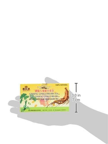 Royal King Ginseng Ginkgo Biloba Tea (20 Bags) - Mighty Depot