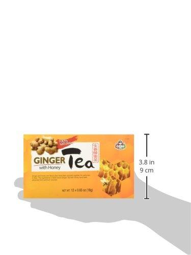Instant Ginger Tea with Honey - 12 Bags X 0.63oz - Mighty Depot