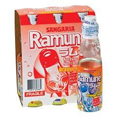 Sangaria Ramune japanese soda Orange 6-bottle pack Imported from Japan 6.76-oz - Mighty Depot
