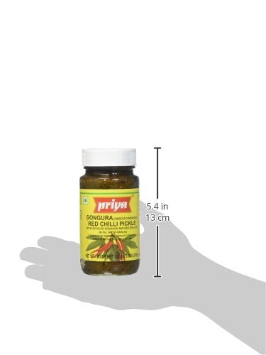 Priya, Gongura Red Chilli Pickle (Hibiscus Cannabinus) Pickle, 300 Grams(gm) - Mighty Depot