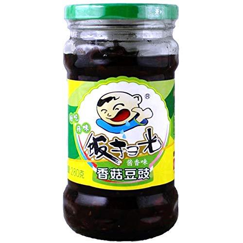 饭扫光 香菇豆豉 Master douchi Femented Black bean sauce 9.8 oz / 280g (Soy Sauce, 1 Pack) - Mighty Depot