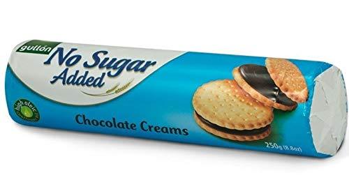 Gullon Sandwich Cookie Chocolate Cream, NO Sugar Added ‑ 8.8 oz 250g (Pack of 3) - Mighty Depot