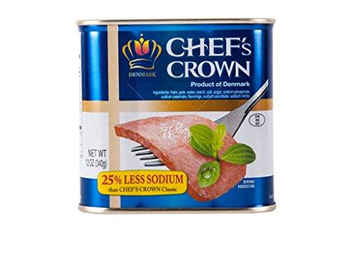 Tulip ChefÂs Crown 25% Less Sodium Luncheon Meat Ham, Produce of Denmark (12 oz) (25% Less Sodium (12 oz), 1 count) - Mighty Depot