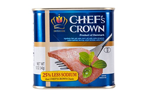 Tulip ChefÂs Crown 25% Less Sodium Luncheon Meat Ham, Produce of Denmark (12 oz) (25% Less Sodium (12 oz), 1 count) - Mighty Depot