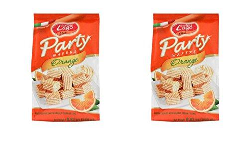 Gastone Lago Party Wafers Orange Cream Filling 8.82 oz, 250g (Pack of 2) (Orange, 2-Pack) - Mighty Depot
