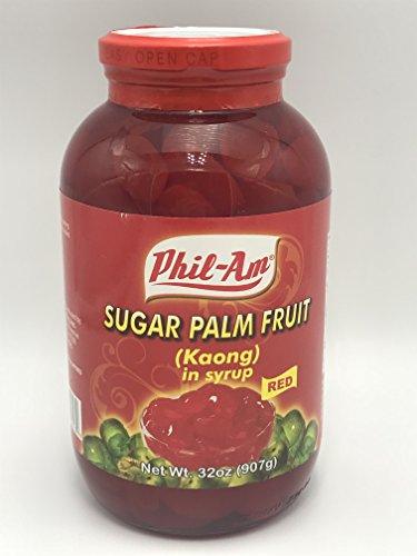 Sugar Palm Fruit in Syrup Red (Kaong Red) (2 pack) - Mighty Depot
